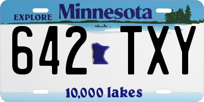 MN license plate 642TXY