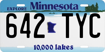 MN license plate 642TYC