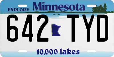 MN license plate 642TYD
