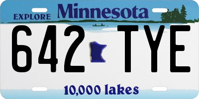 MN license plate 642TYE