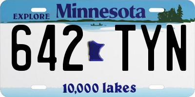 MN license plate 642TYN