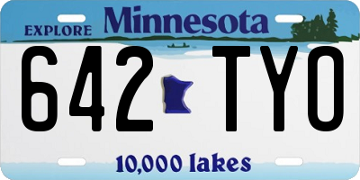 MN license plate 642TYO