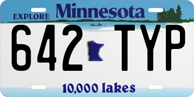 MN license plate 642TYP
