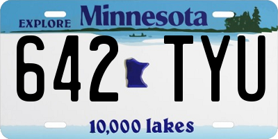 MN license plate 642TYU