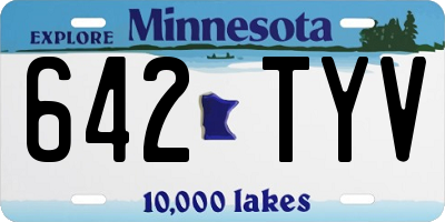 MN license plate 642TYV