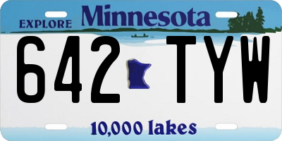 MN license plate 642TYW