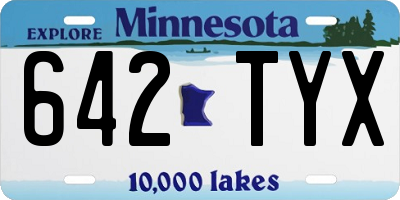 MN license plate 642TYX