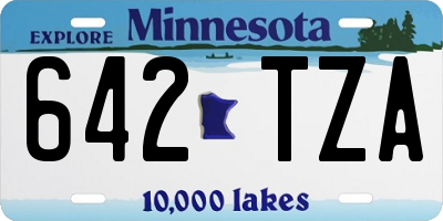 MN license plate 642TZA