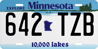 MN license plate 642TZB