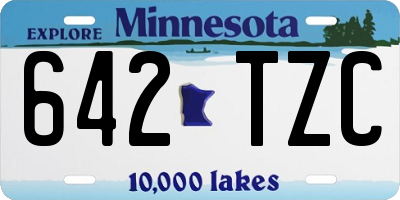 MN license plate 642TZC