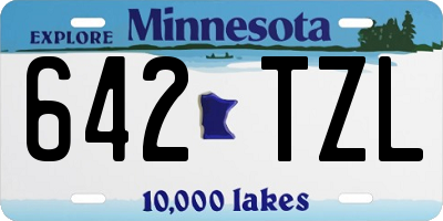 MN license plate 642TZL