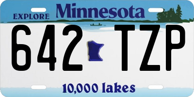 MN license plate 642TZP