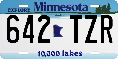 MN license plate 642TZR
