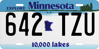 MN license plate 642TZU