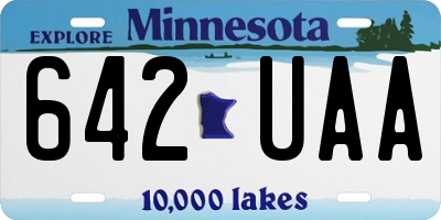 MN license plate 642UAA