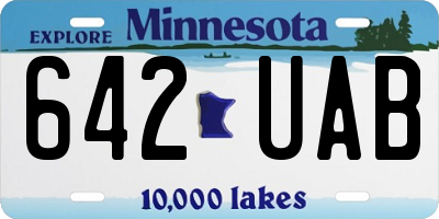 MN license plate 642UAB