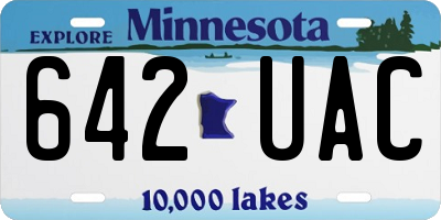 MN license plate 642UAC