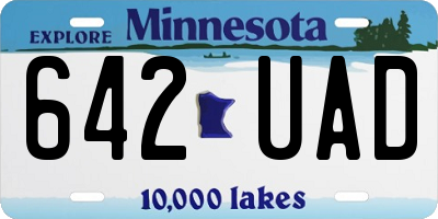 MN license plate 642UAD