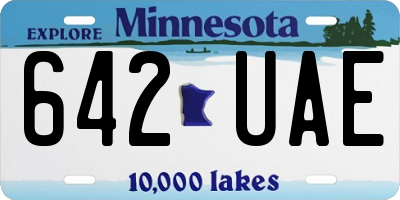 MN license plate 642UAE