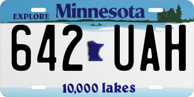 MN license plate 642UAH