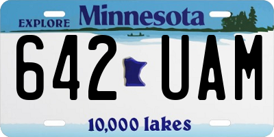 MN license plate 642UAM