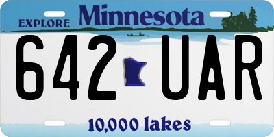 MN license plate 642UAR