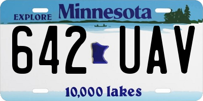 MN license plate 642UAV