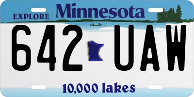 MN license plate 642UAW