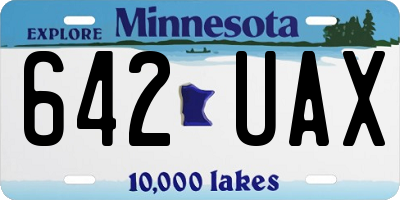 MN license plate 642UAX