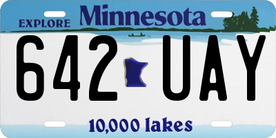 MN license plate 642UAY