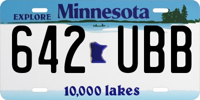 MN license plate 642UBB