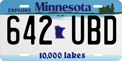 MN license plate 642UBD
