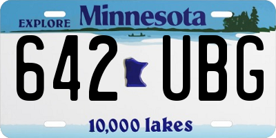 MN license plate 642UBG