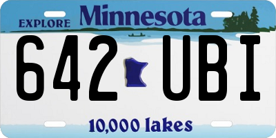 MN license plate 642UBI