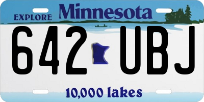 MN license plate 642UBJ