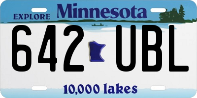 MN license plate 642UBL