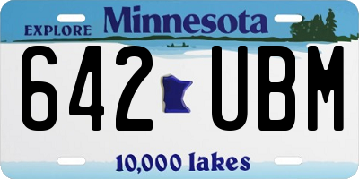MN license plate 642UBM