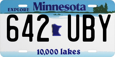 MN license plate 642UBY