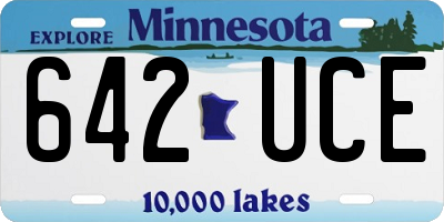 MN license plate 642UCE