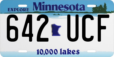 MN license plate 642UCF