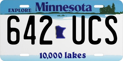 MN license plate 642UCS