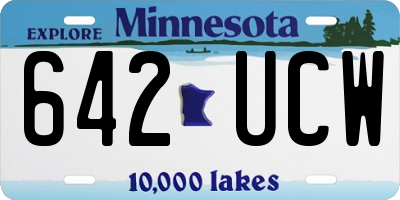 MN license plate 642UCW