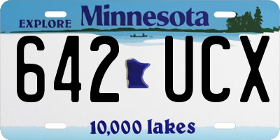 MN license plate 642UCX