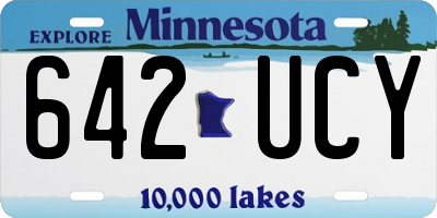 MN license plate 642UCY
