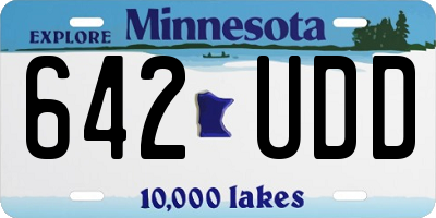 MN license plate 642UDD