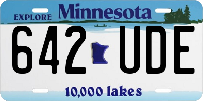 MN license plate 642UDE