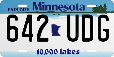 MN license plate 642UDG