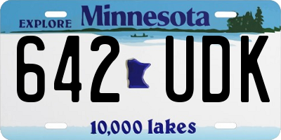 MN license plate 642UDK