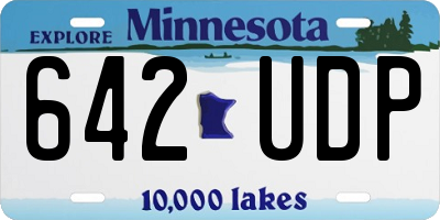 MN license plate 642UDP