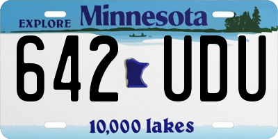 MN license plate 642UDU